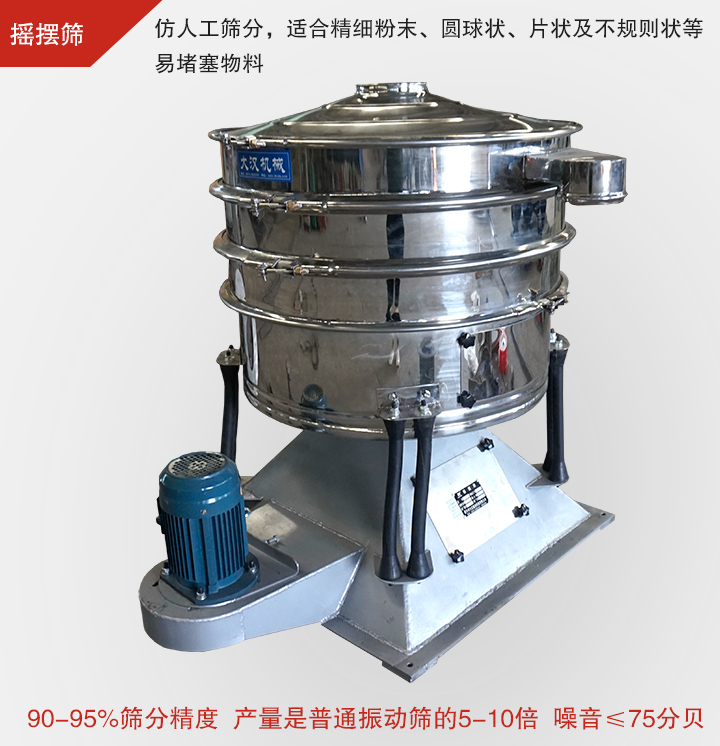 摇摆筛仿照人工筛分,可满足高精度、高产量筛分要求